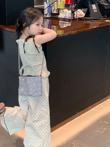 Silver glitter crossbody bag for girls with shiny rhinestones and metal chain strap