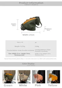 Détails des dimensions et des spécifications du matériau PU du sac à bandoulière poney