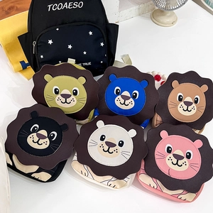 Cute Lion Cartoon Kids Backpack And Lion Purse For Kindergarten Girls Boys Twill Fabric Schoolbag Star Pattern Print