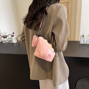 Sac bandoulière rose mignon en forme de cheval pour femme avec bandoulière réglable