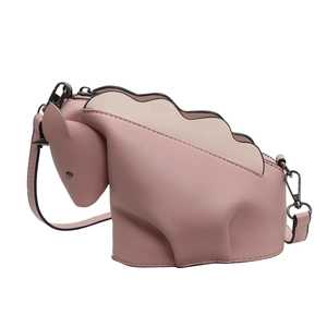 Sac à bandoulière créatif en forme de poney rose et blanc pour femme en similicuir
