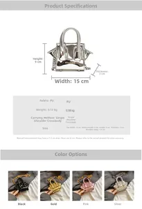Close-up of metallic PU leather kids mini wing bags in silver, gold, pink and black