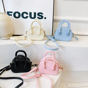 Mini Borsa A Tracolla Per Bambini Pelle PU Motivo Lychee Borsa A Mano Crossbody Stile Coreano Moda Bambine