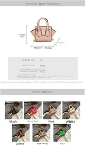 Tableau détaillé des tailles pour mini sac bandoulière enfant en cuir PU avec chaîne