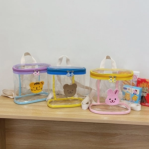Sac À Dos En PVC Transparent Pour Enfants Sac D'école Jelly Imperméable Avec Écusson Animal Pour Garçons Filles