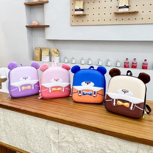 Zaino Orso Cartone Animato Bambini Guscio Rigido Tessuto Oxford Traspirante Zainetto Scolastico Leggero Per Ragazzi Ragazze Asilo