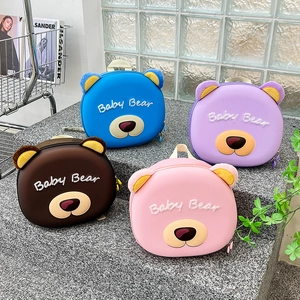 Kids Backpack 3D Cartoon Bear Shape Oxford Cloth EVA Hard Shell Breathable Luminous School Bag For Toddlers Boys Girls