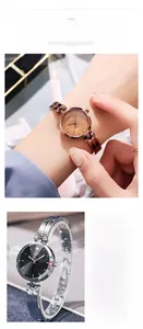 Vue détaillée de la montre GEDI en alliage avec bracelet gourmette et cadran minimaliste