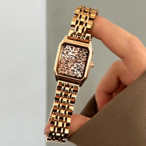 Orologio Al Quarzo Da Donna Quadrante Rettangolare Cinturino In Acciaio Inossidabile Impermeabile Elegante Retro Moda