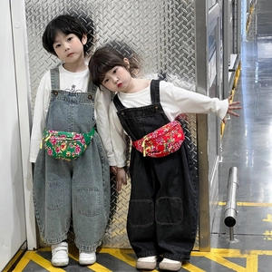 Kinder Ethno-Bauchtasche mit traditionellem Blumenmuster für modernen Streetstyle-Look