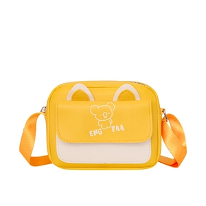 Sac bandoulière enfant jaune et blanc avec motif koala mignon et sangle réglable