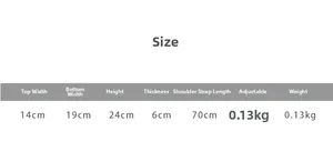 Size chart showing 24cm height and dimensions for the cute cartoon waterproof backpack