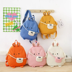 Kinderrucksack Cartoon Hase Kleinkind Schultasche Leichtes Nylon Kindergarten Vorschule Reisen Für Jungen Mädchen Süßes Kawaii 3D Ohren Tierdesign