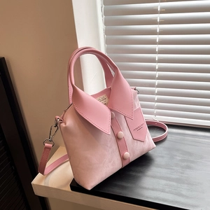 Creative Shirt Styling Bucket Bag PU Leather Novelty Shoulder Handbag With Collar And Buttons For Women Fashion