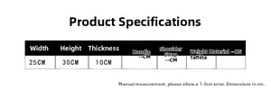 Size guide for corduroy puppy backpack with dimensions of 25cm width and 30cm height