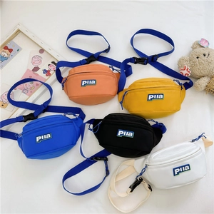 Kids Waist Bag Canvas Nylon Fanny Pack Chest Bag Letter Print Adjustable Strap Casual Outdoor Accessory Boys Girls