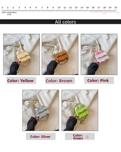 Mini sacs bandoulière avec nœud en cinq couleurs avec chaîne et échelle de 20cm