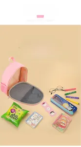 Rosa Eierschalen-Rucksack mit Netz-Innentasche und viel Platz für Schulmaterialien