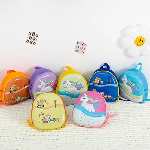 Kinder Rucksack Kleinkinder Schultasche 3D EVA Hartschale Cartoon Einhorn Bagger Wasserdicht Leichtgewicht Für Kindergarten Jungen Mädchen