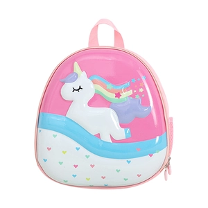 Rosa Kinderrucksack mit Einhorn-Motiv und Hartschale für Mädchen im Kindergartenalter