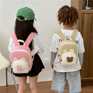 Mini sacs à dos mignons en toile pour enfants avec motifs lapin et ours sur modèles