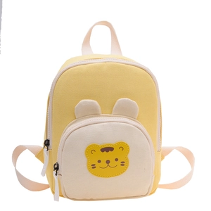 Sac à dos enfant jaune et crème avec motif lapin mignon en toile de haute qualité