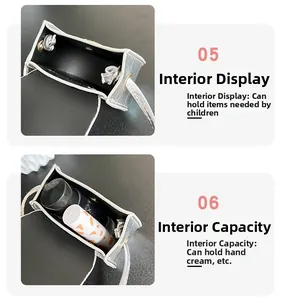 Detailed view of crocodile texture mini crossbody bag interior showing storage capacity