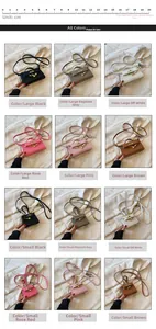Detailed comparison of various colors and sizes for lychee grain leather handbags