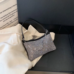 Mädchen Mini Strass Umhängetasche Glitzernde Party Schultertasche Mit Metallkette Rechteckige Modische Handtasche