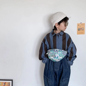 Kinder Bauchtasche mit Hasen-Print aus Segeltuch für Jungen und Mädchen im Trend