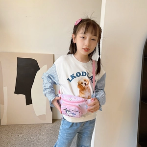 Sac banane rose pour filles avec motif licorne et sangle réglable pour enfants