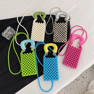 Borsa A Mano Con Perline Per Bambini Perline In Plastica PVC Borsa A Tracolla Per Bambine Stile Dopamina Colore A Contrasto