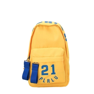 Gelbe Kinder Gürteltasche aus Segeltuch mit blauem Zahlendruck und verstellbarem Gurt