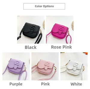 Selection of mini quilted PU leather crossbody bags in five stylish pastel colors
