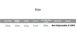 Size chart for children's woven flower handbag showing dimensions and weight details