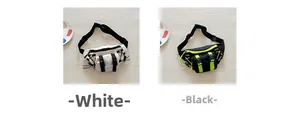 Detailed comparison of black and white canvas crossbody chest bags for boys with buckles