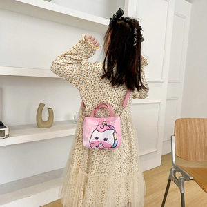 Sac à main licorne en toile rose pour filles avec bandoulière réglable et poignée supérieure