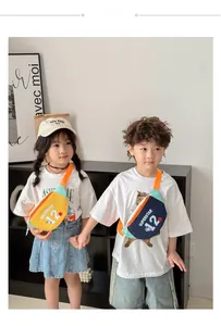Sac de poitrine de sport pour enfants avec imprimé SUPERSTAR 12 et sangle orange