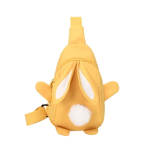 Gelbe Kinder Brusttasche aus Nylon mit niedlichen Hasenohren und Flügeln für Mädchen
