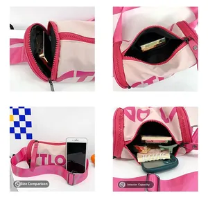 Détails de l'espace intérieur du sac bandoulière pour enfant avec rangements divers