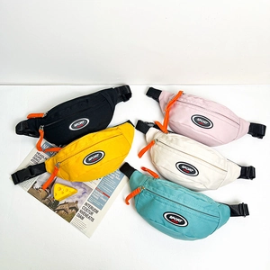 Sac De Poitrine Pour Enfants Toile Imprimé Lettres Sportives Sac Bandoulière Sangle Réglable Mode Pour Garçons Filles