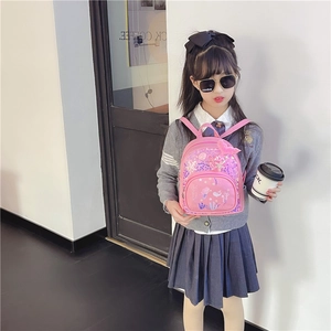 Sac à dos rose à paillettes sirène pour enfants avec motifs marins et coquillages