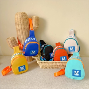 Kinder Nylon Brusttasche Sportlicher Buchstabendruck Umhängetasche Für Jungen Mädchen Outdoor Reisen Lässig Leicht Mode