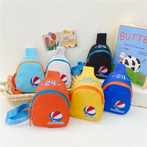 Sac À Bandoulière Enfant Nylon Imprimé Basket Sport Sac Poitrine Avec Sangle Réglable Pour Garçons Filles
