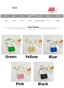 Guide des tailles et couleurs pour mini sac matelassé à chaîne avec bandoulière en PU