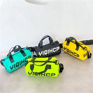Sac À Bandoulière Polochon Pour Enfants Toile Imprimé Lettres Grande Kapacité Sac De Sport Voyage Garçons Filles