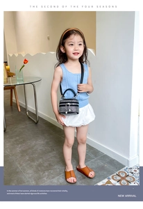 Mini sac à chaîne tendance pour filles avec texture de strass noirs et blancs