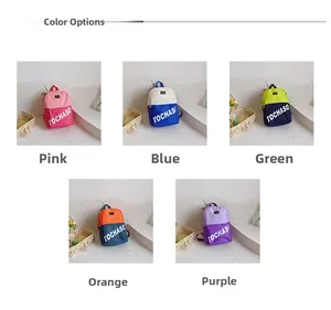 Détails de sacs à dos en toile pour enfants en cinq combinaisons de couleurs contrastées