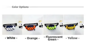 Détails de sacs de poitrine stylés pour enfants en blanc, orange, vert et jaune