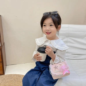 Sac à main princesse rose pour filles avec poignée en perles et décoration de poupée